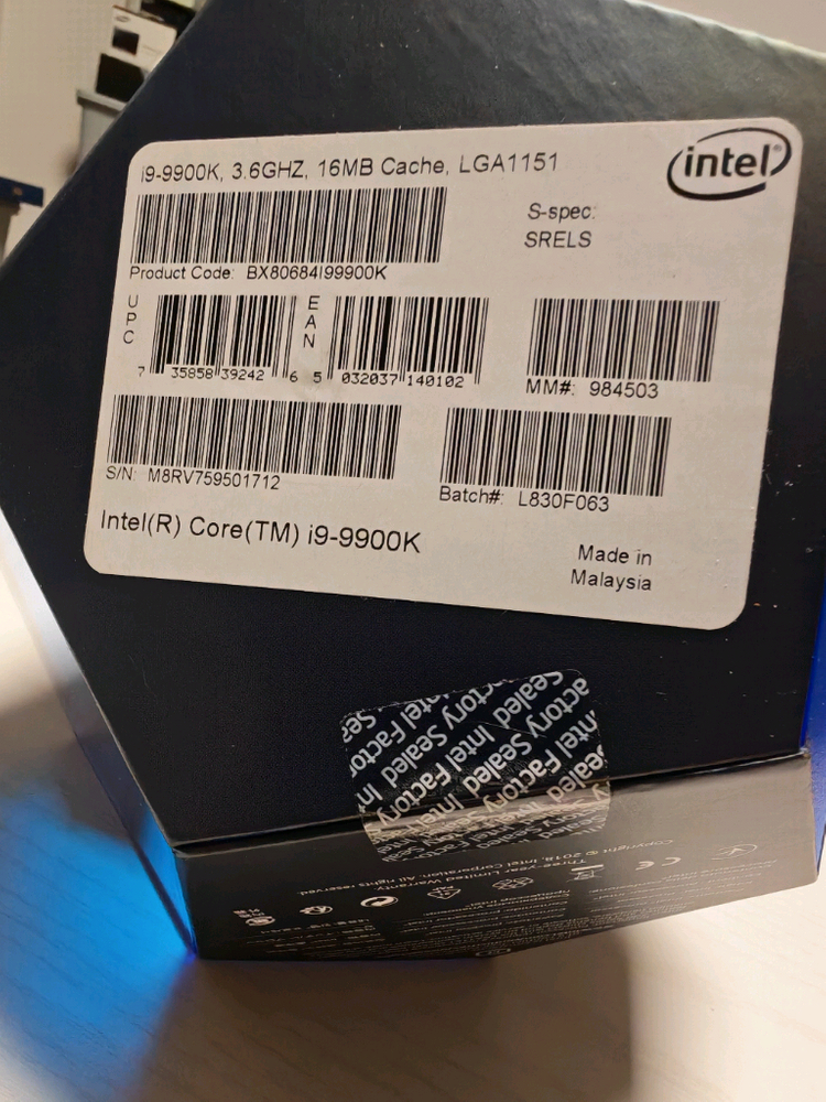 i9-9900K 판매 (미개봉) 이미지