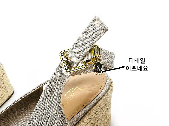 (235) 랄프로렌 헤들리 에스파듀 웨지 샌들(굽5~7cm) 이미지