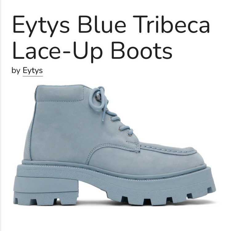 [새상품] Eytys - Tribeca Lace-up Boots(이티스 트리베카 레이스업 부츠) - 36(230) 이미지