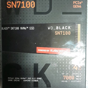 ws sn7100 4tb ssd 미개봉 이미지