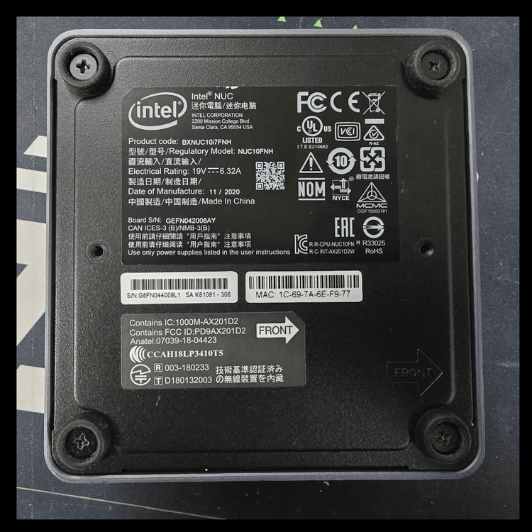 미니PC-INTEL NUC10FNH-I7 10세대/D4 16G/250G 이미지