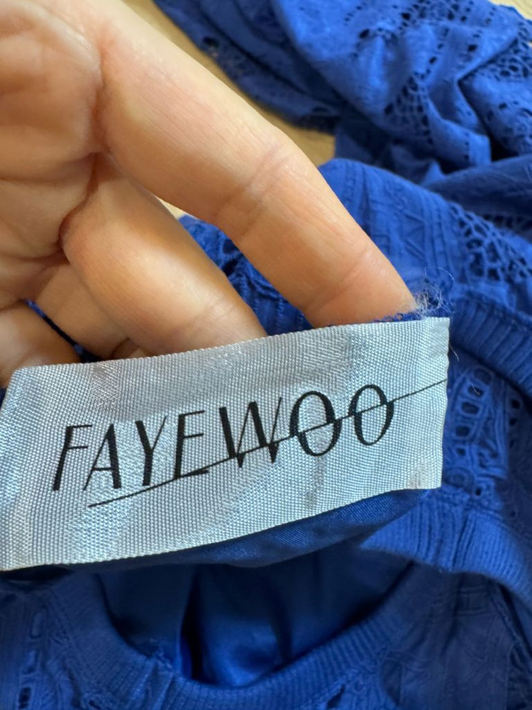 fayewoo 페이우 블루 레이스 원피스 이미지