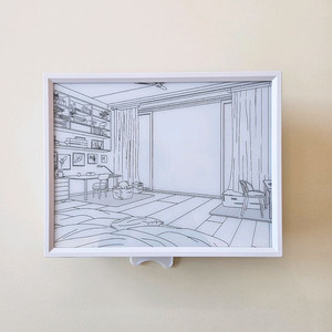 라인트 선샤인 LED 그림 액자 무드등 조명 이미지