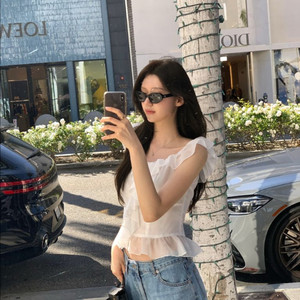 르플레인 1차 루비 블라우스 s ruby blouse 화이트 이미지