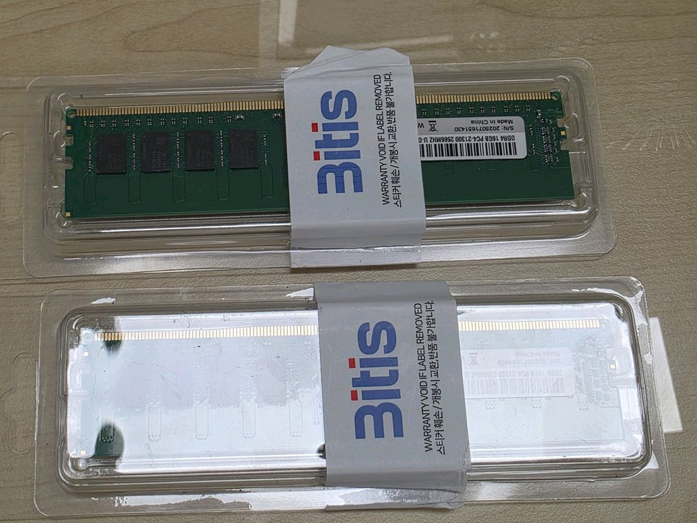 비티즈 DDR4 16GB 메모리 2개 이미지
