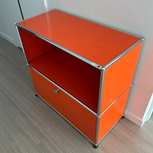 [전시용] USM Haller Storage 1x2 퓨어오렌지 2단 수납장 이미지