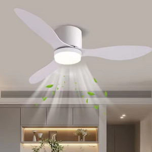북유럽 미니멀 디자인 천장 실링팬 LED 조명 팬 화이트 105cm 팝니다. 이미지