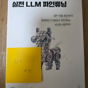 한 권으로 끝내는 실전 LLM 파인튜닝 책 팔아요 이미지