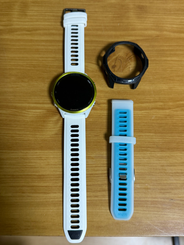 가민 포러너570 러닝 GPS스마트워치 화이트스톤/앰프 옐로우, 47mm 이미지
