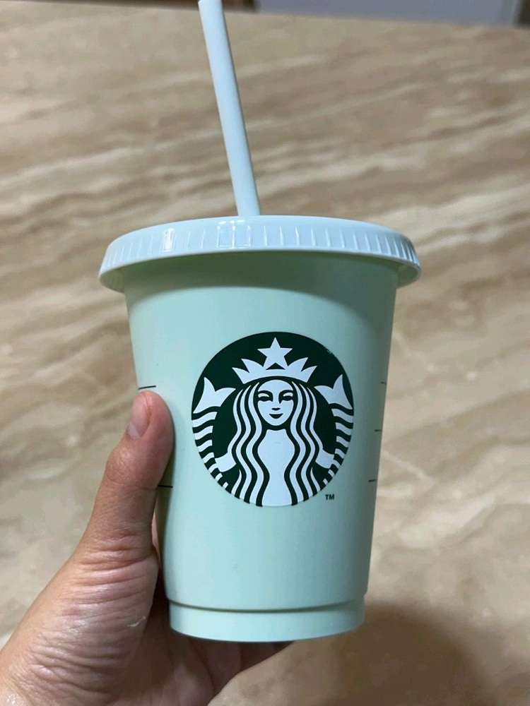 스타벅스 콜드컵 텀블러 민트색 473ml 새상품 이미지