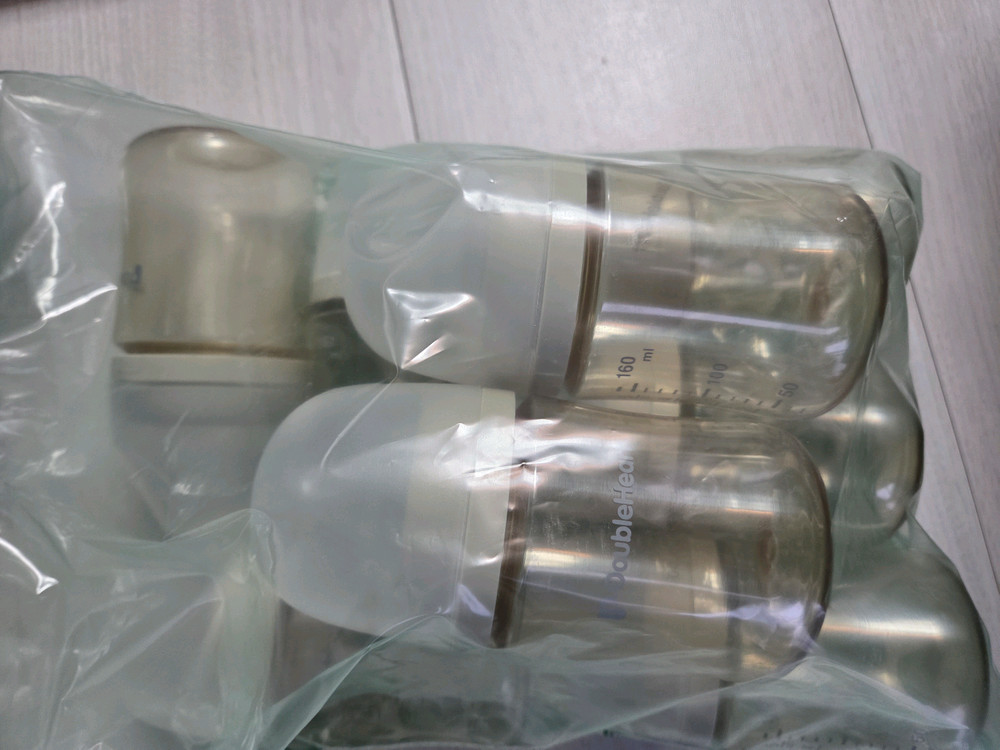 신생아 완모 잠깐사용 더블하트 젖병 160ml 8개 일괄판매 이미지