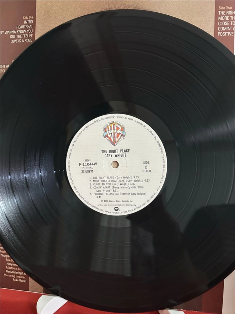 (시스팝,개리 맬컴 라이트)Gary Wright The Right Place LP 이미지