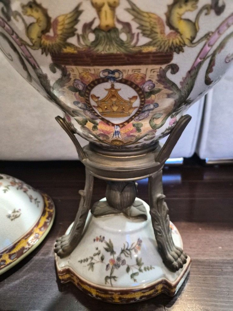 Wong Lee 빈티지 1895 스타일 도자기 장식 화병 이미지