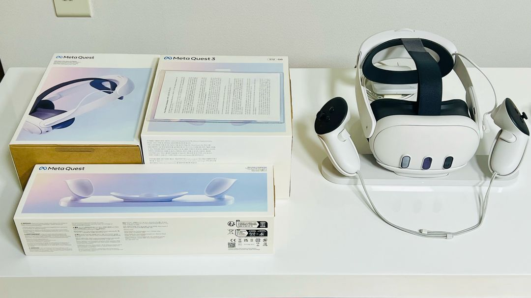 메타퀘스트3 512GB VR 헤드셋 + 악세서리 풀박스 이미지
