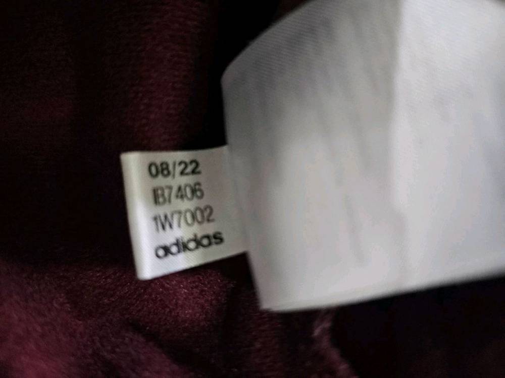 아디다스 여자 버건디 크롭탑 IB7406 트랙탑 져지 XS/85 이미지