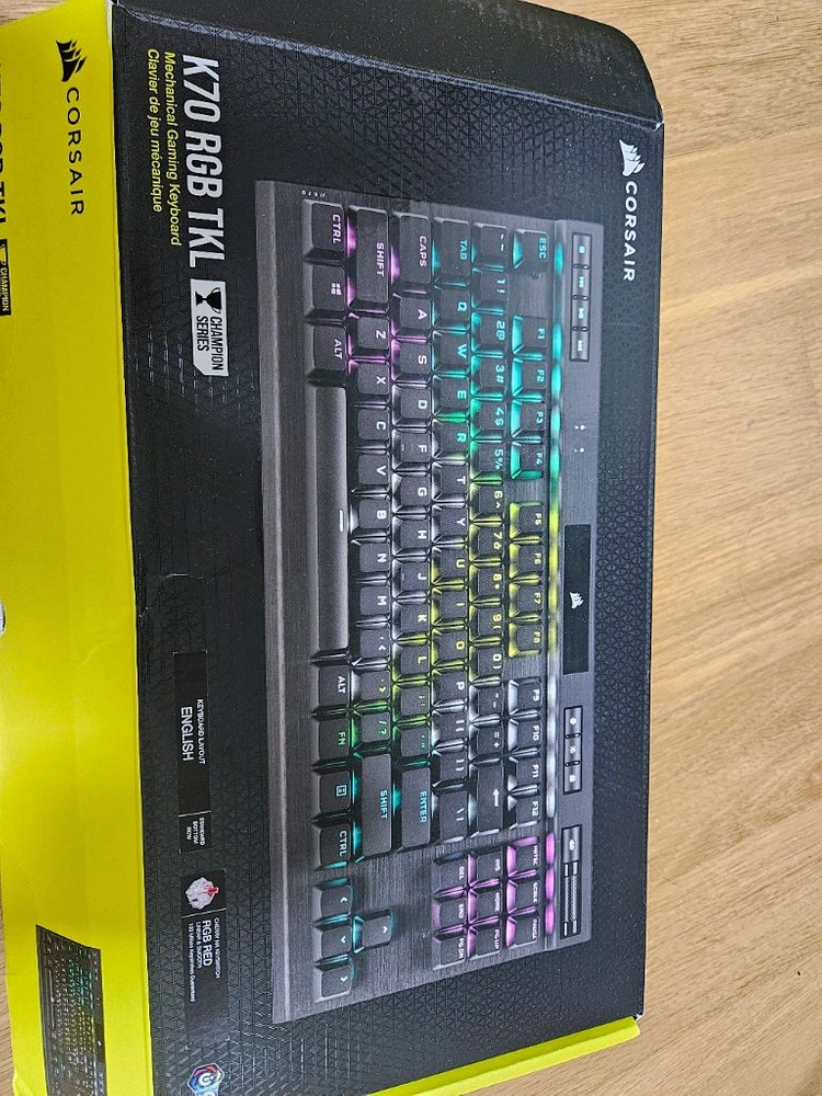 커세어 k70 RGB TKL 게이밍 키보드 적축 풀윤활 이미지