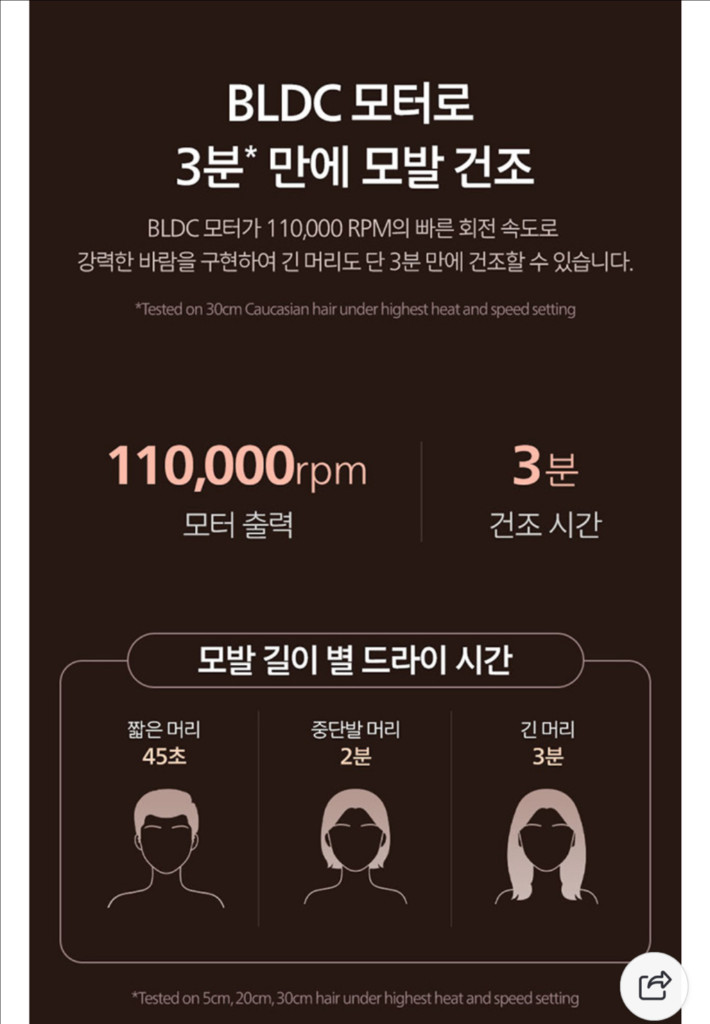 필립스 BLDC 전문가용 항공모터 듀얼 에어플로우 헤어드라이기 BHD837/09 이미지
