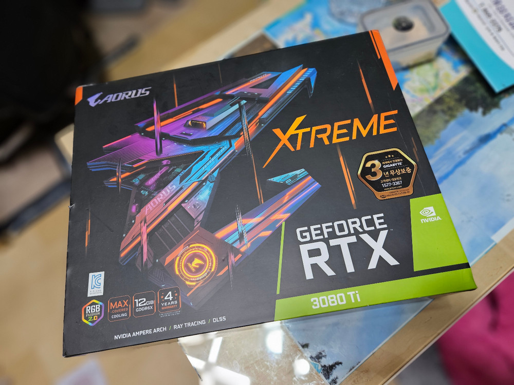 기가바이트 rtx3080ti 어로스 익스트리미 그래픽카드 팝니다 이미지