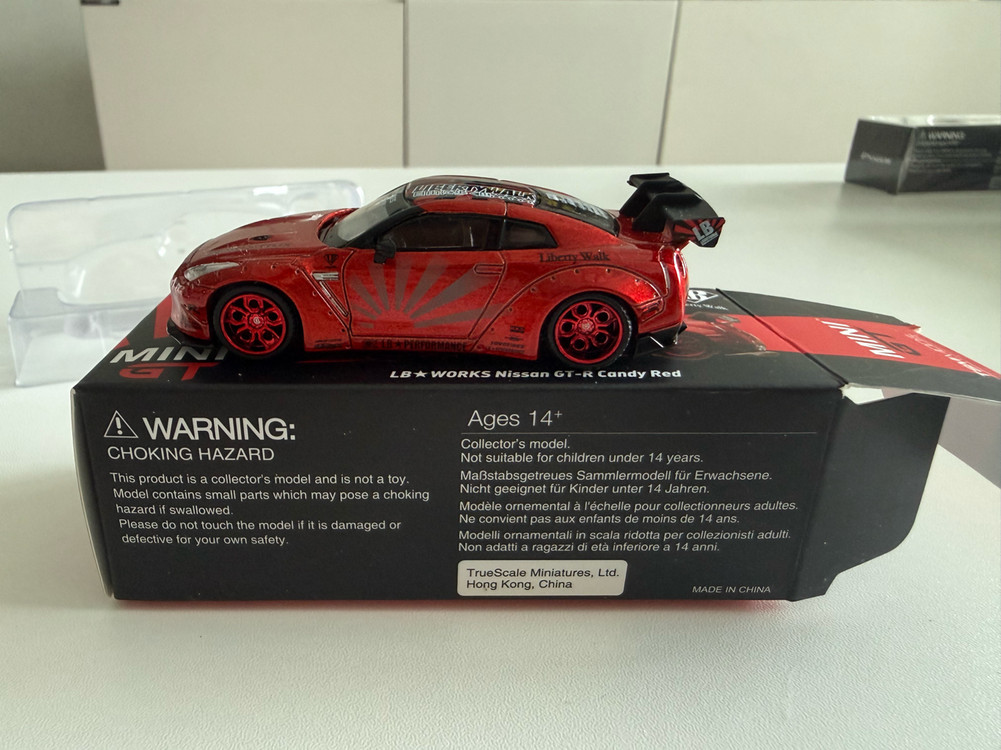 닛산 GTR 캔디 레드 Mini GT 핫휠 미니지티 77 이미지