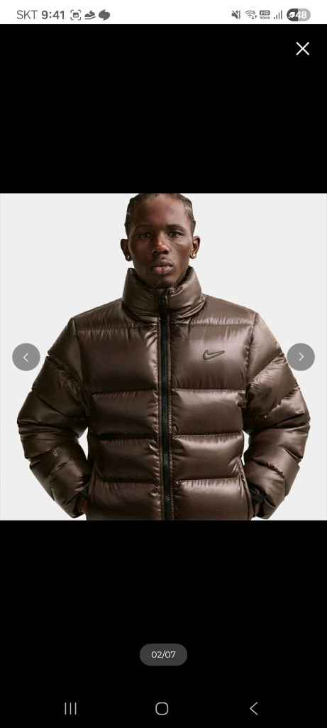 나이키 x 녹타 패딩 XXL 새상품 이미지