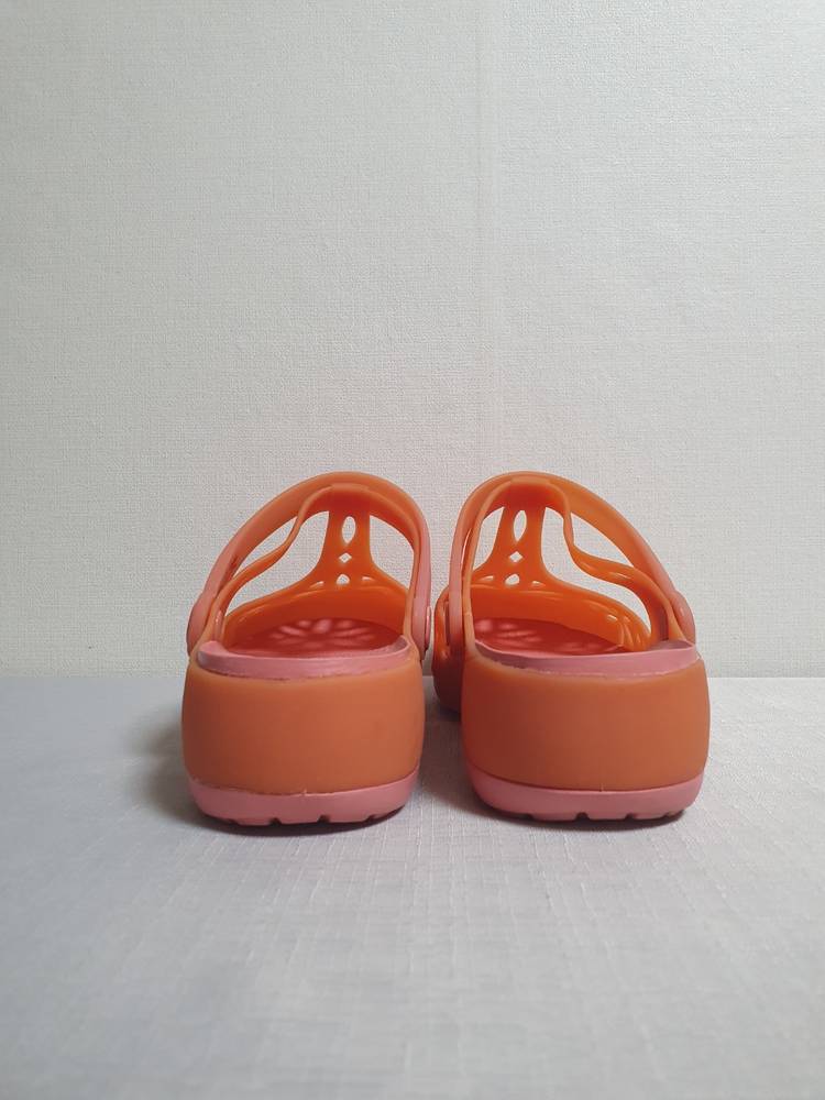 크록스 이자벨라 클로그 샌들 오렌지 핑크 250mm 이미지