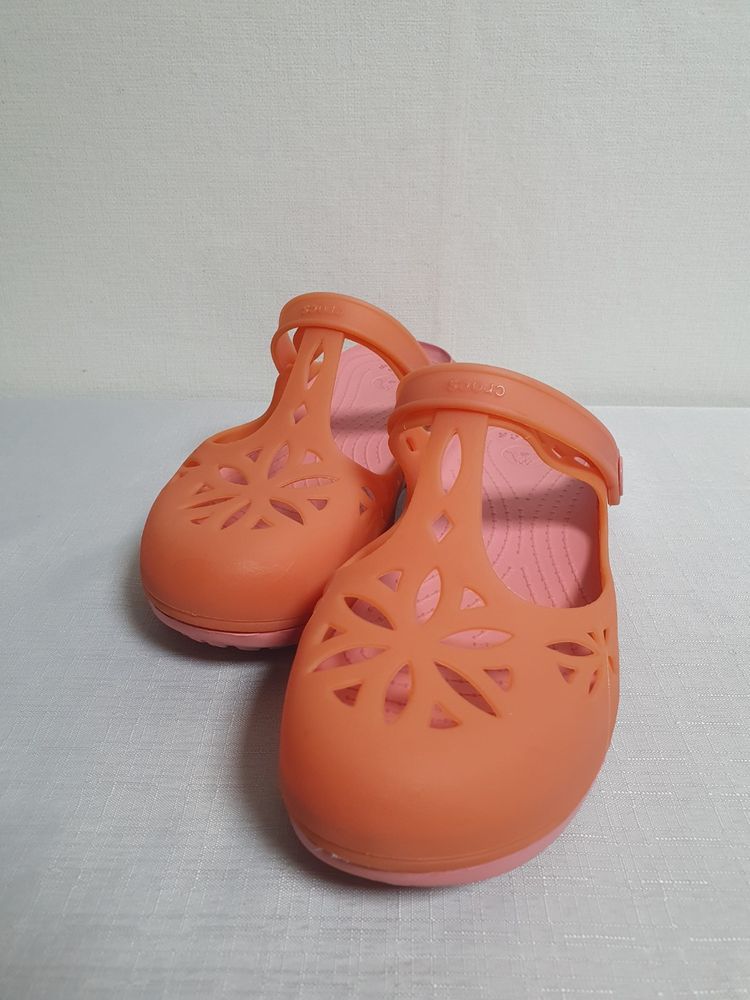 크록스 이자벨라 클로그 샌들 오렌지 핑크 250mm 이미지