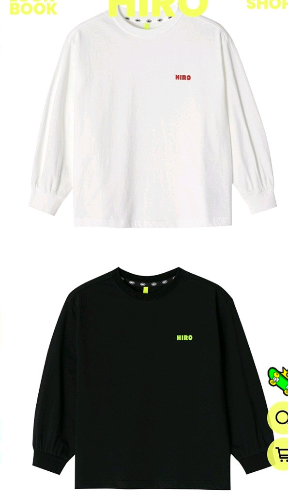 (가격내림)히로 베이직 롱슬리브세트 블랙150 화이트150 (총4개/2세트 판매) 이너용 티셔츠 이미지