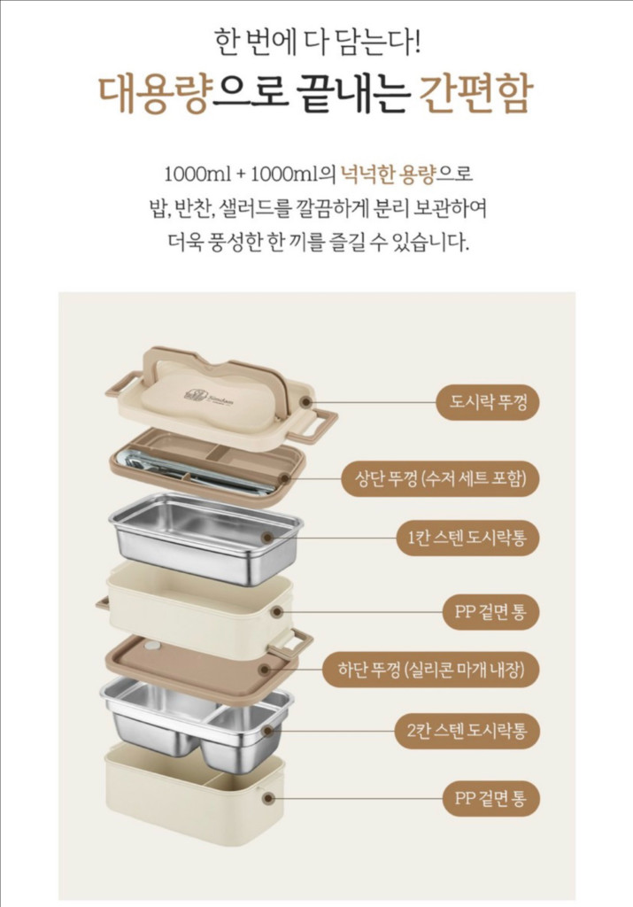 (미사용) 심담 도시락 세트입니다 이미지