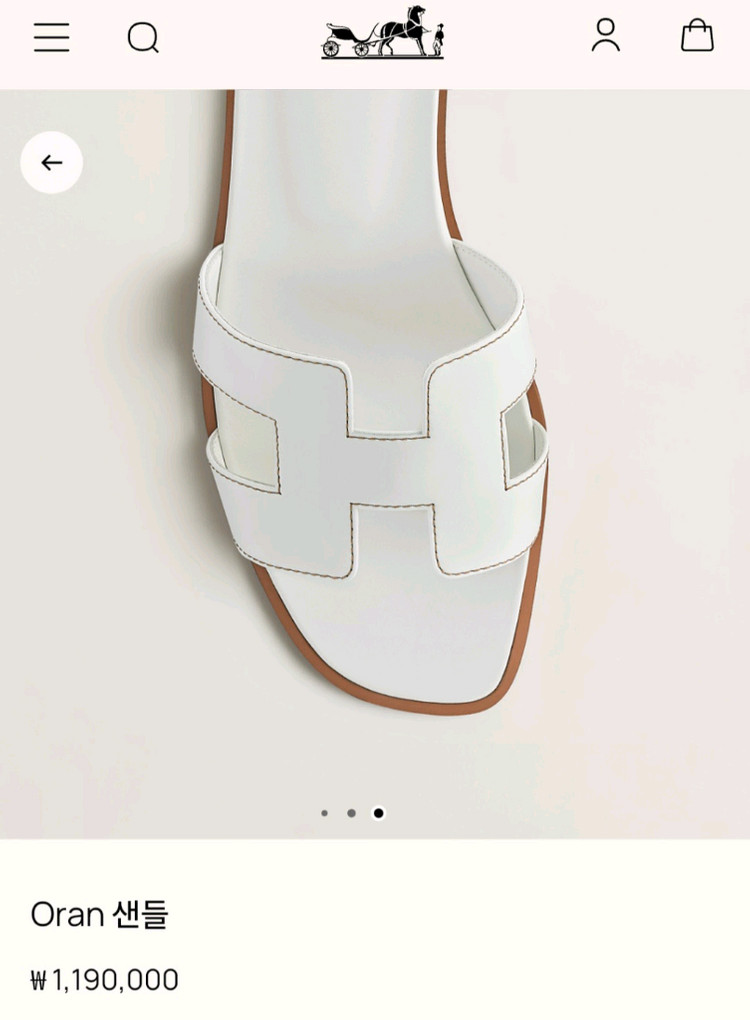 에르메스 오란 샌들 화이트 이미지