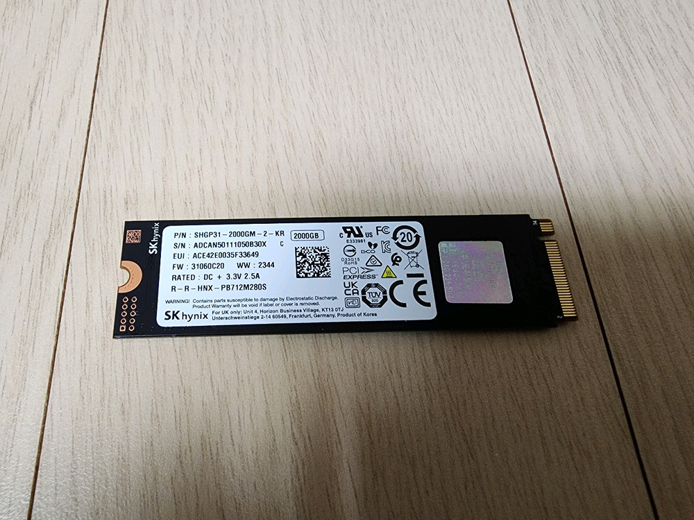 SK하이닉스 GOLD P31 Nvme 2tb (상태 100%) 이미지