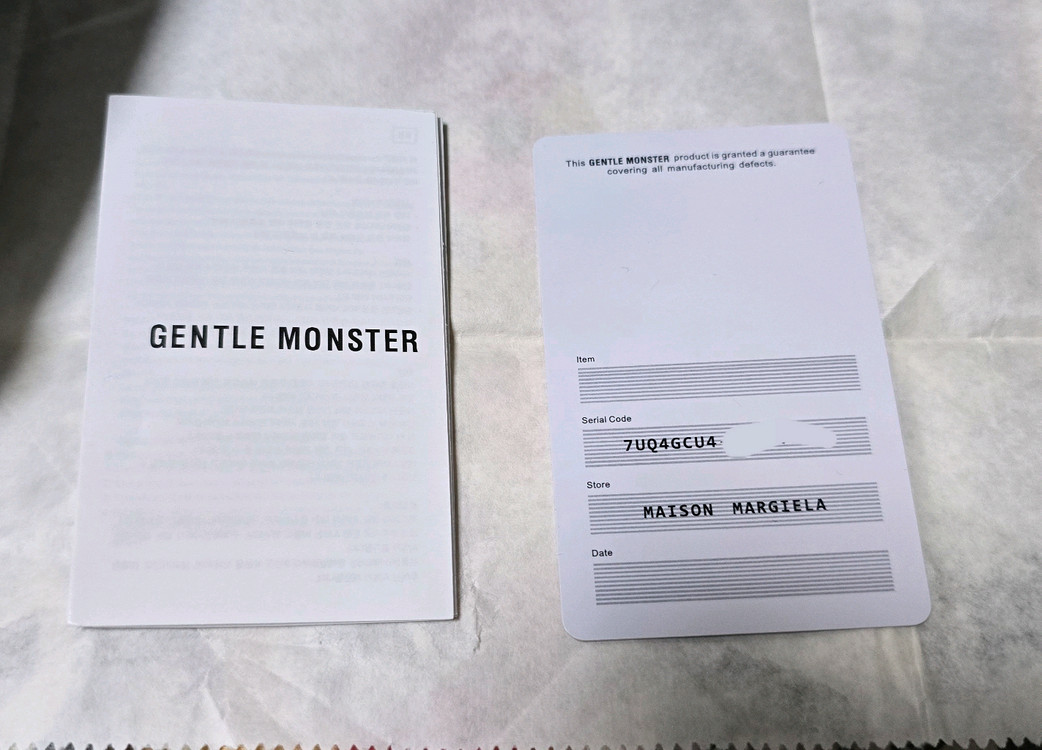 젠틀 몬스터 x 메종 마르지엘라 MM114 블랙 클리어 이미지
