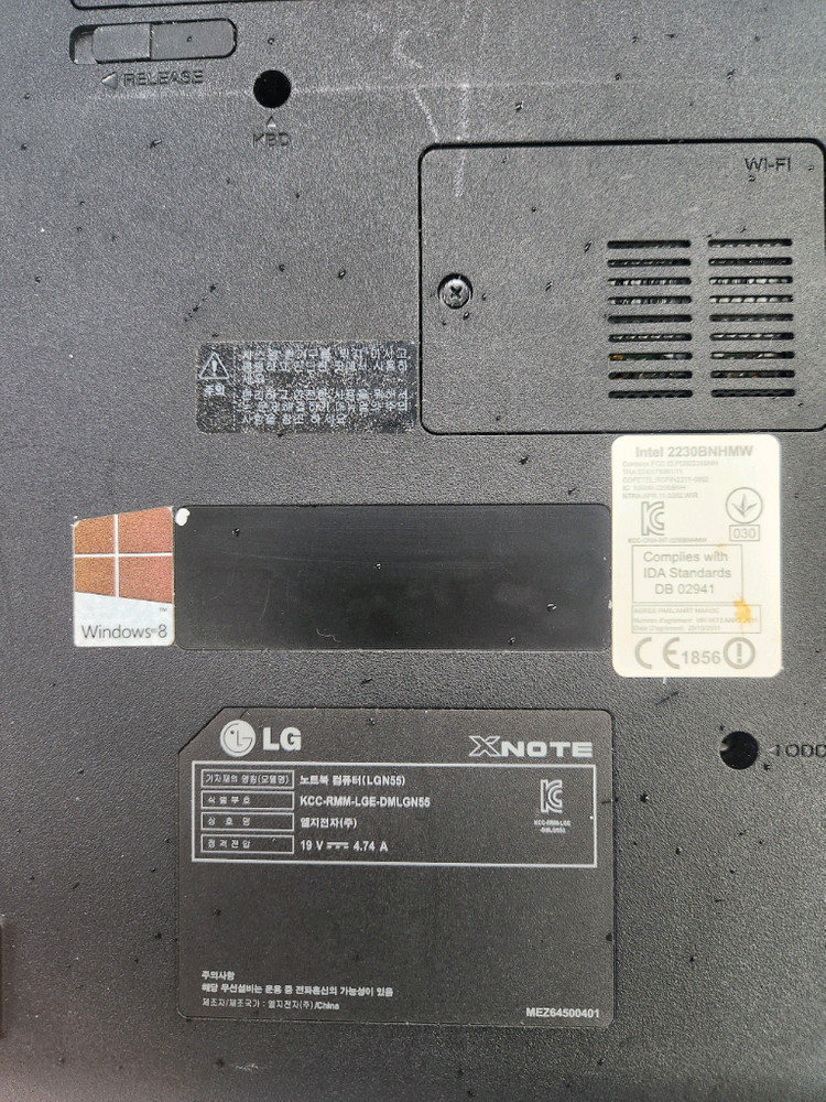 [부품용/보드정상] LG N560 i5-3세대 노트북 본체 (부품 적출용) 이미지