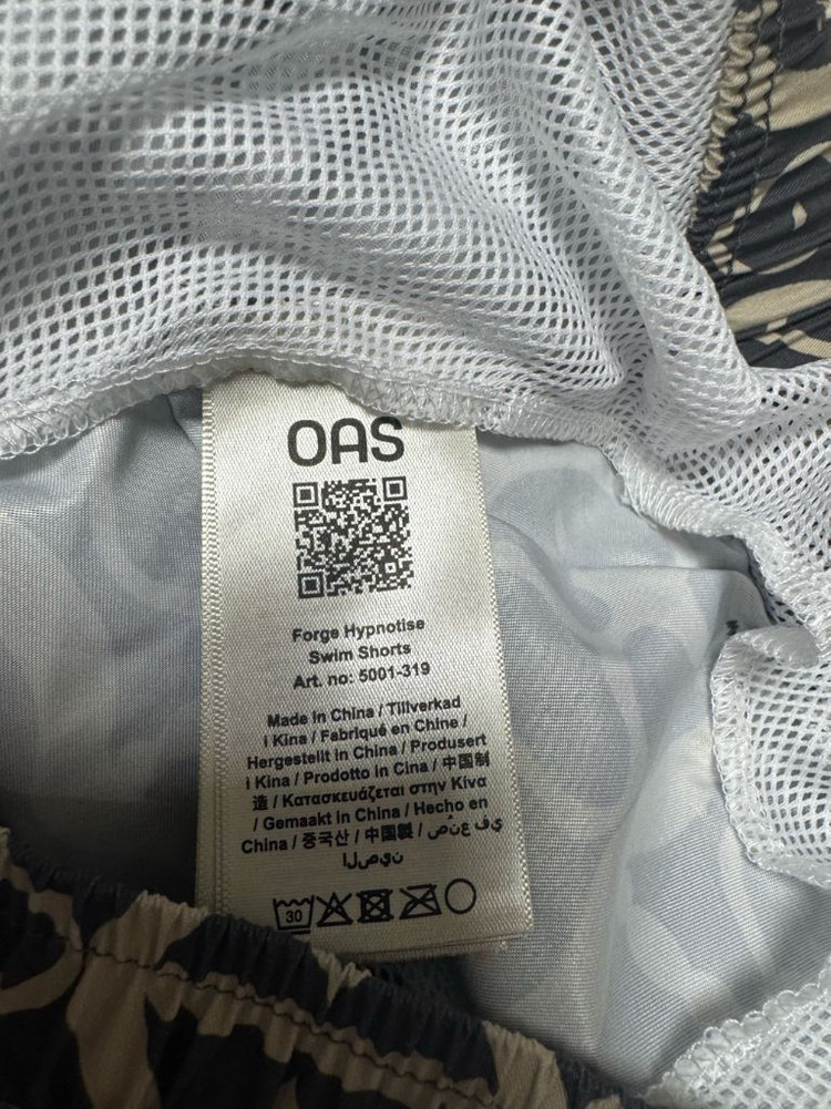 OAS 남자 수영복 블랙 베이지 XL(새상품) 이미지