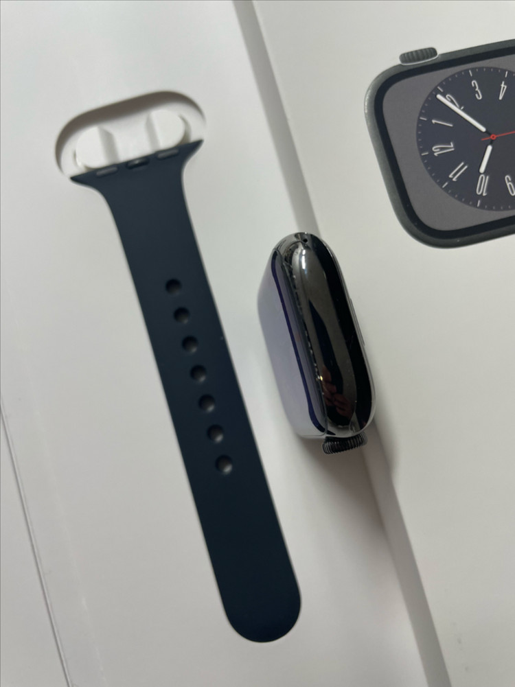 애플워치8스테인리스 41mm 그래파이트 이미지