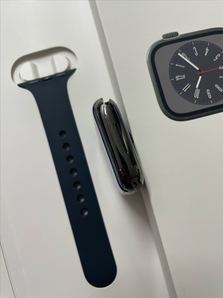 애플워치8스테인리스 41mm 그래파이트 이미지