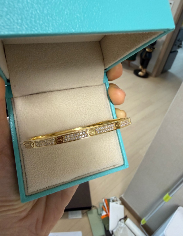 18k다이아몬드 팔찌 러브팔찌다이아천연 이미지