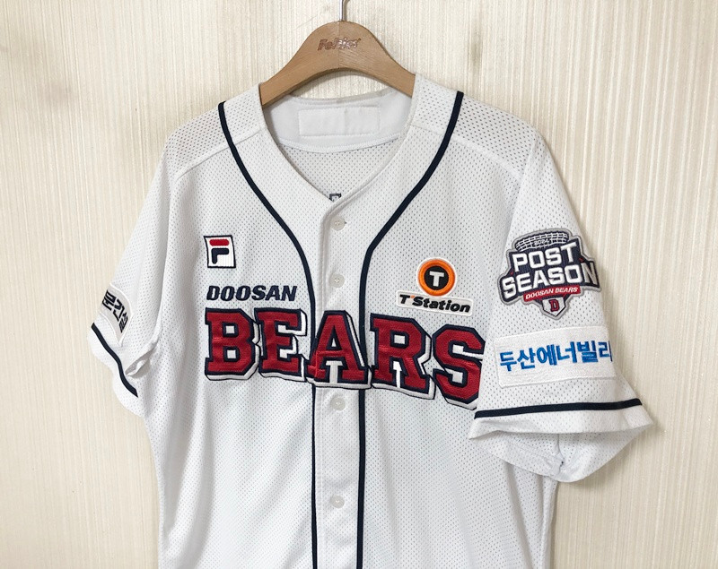 KBO 필라 두산베어스 선수실착 홈유니폼/져지 #56 김호준 이미지
