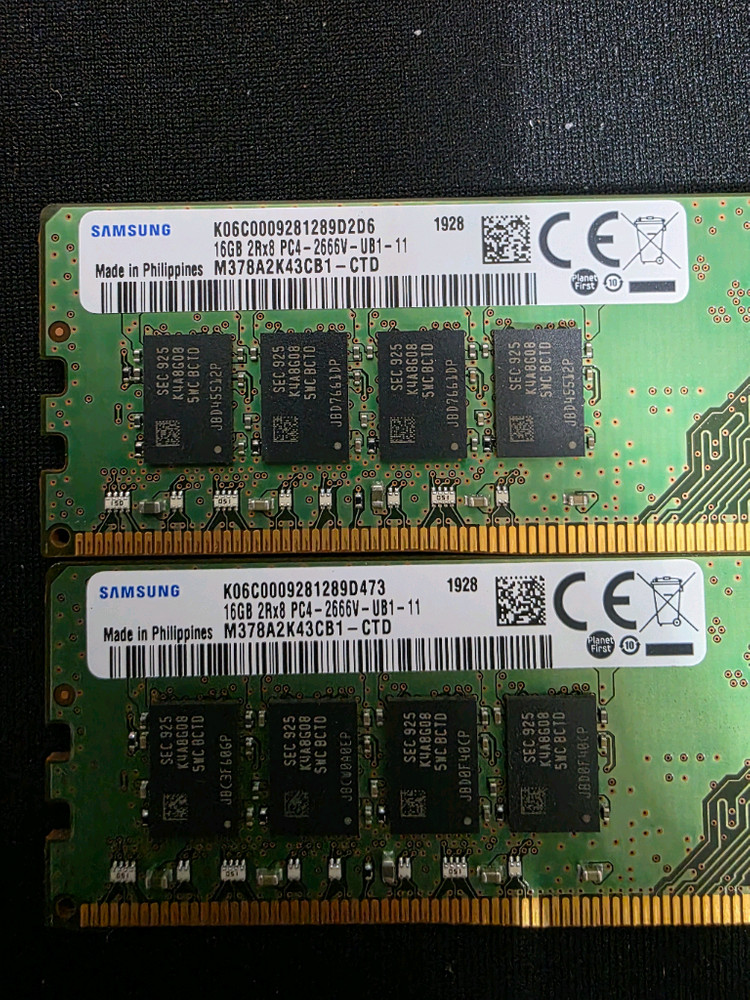 삼성 DDR4 2666 16GB 2개 셋트 팝니다. 이미지