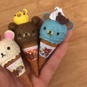 (세트)일본고전풍 리락쿠마 아이스크림 피규어 인형 코리락 이미지