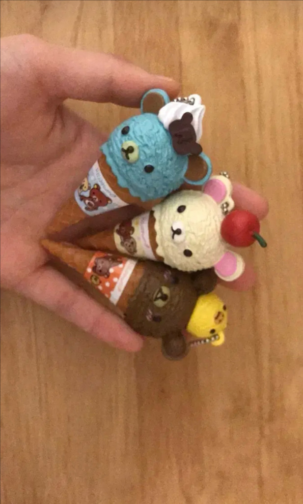(세트)일본고전풍 리락쿠마 아이스크림 피규어 인형 코리락 이미지