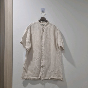 제이린드버그 베이지 린넨 반팔 셔츠 L 이미지