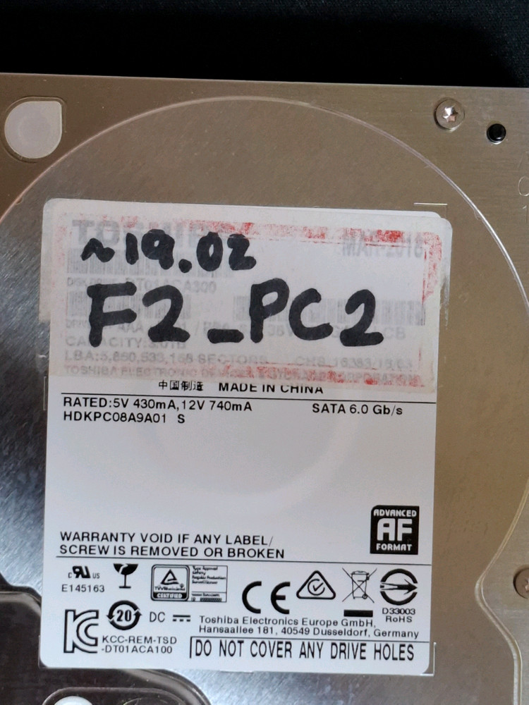 컴퓨터 저장장치 TOSHIBA HDD 3TB(3.5인치) 이미지