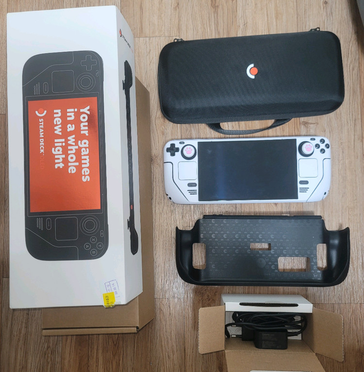 스팀덱 OLED 2테라 화이트 스킨 악세 겜 풀세트 SteamDeck 2TB 이미지