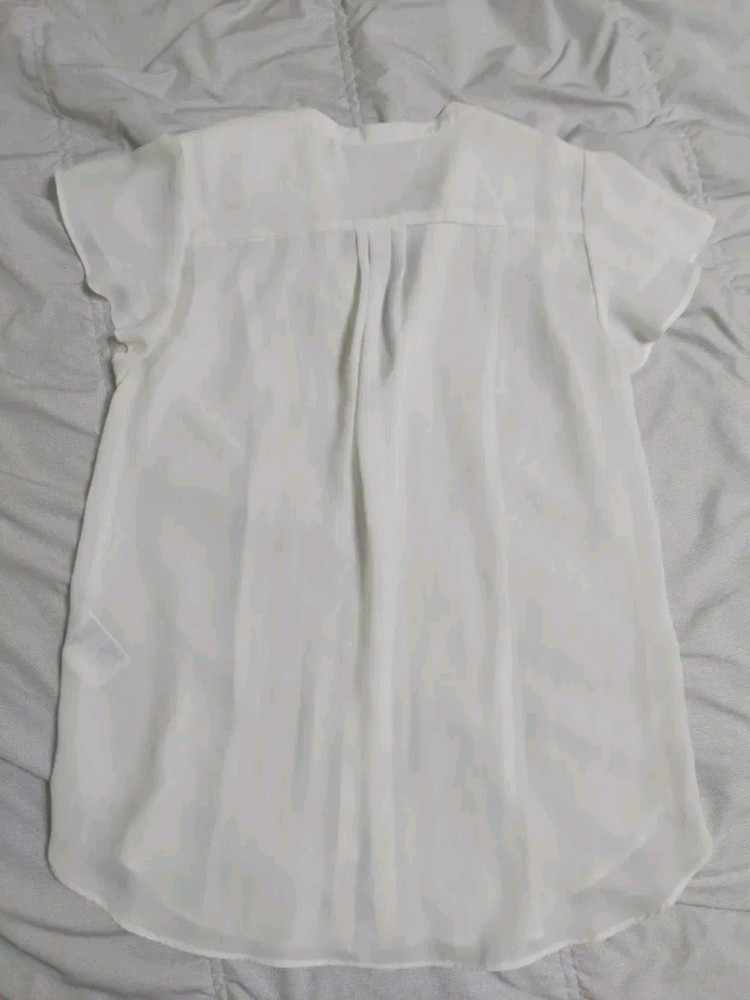 H&M 화이트아이보리블라우스 봄여름쉬폰블라우스55 이미지