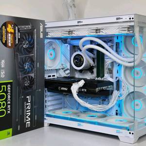 (RTX 5080 새제품 화이트)9800X3D, 32GB, B850M, 수랭쿨러, 1050W, 방송 게이밍컴퓨터본체 이미지