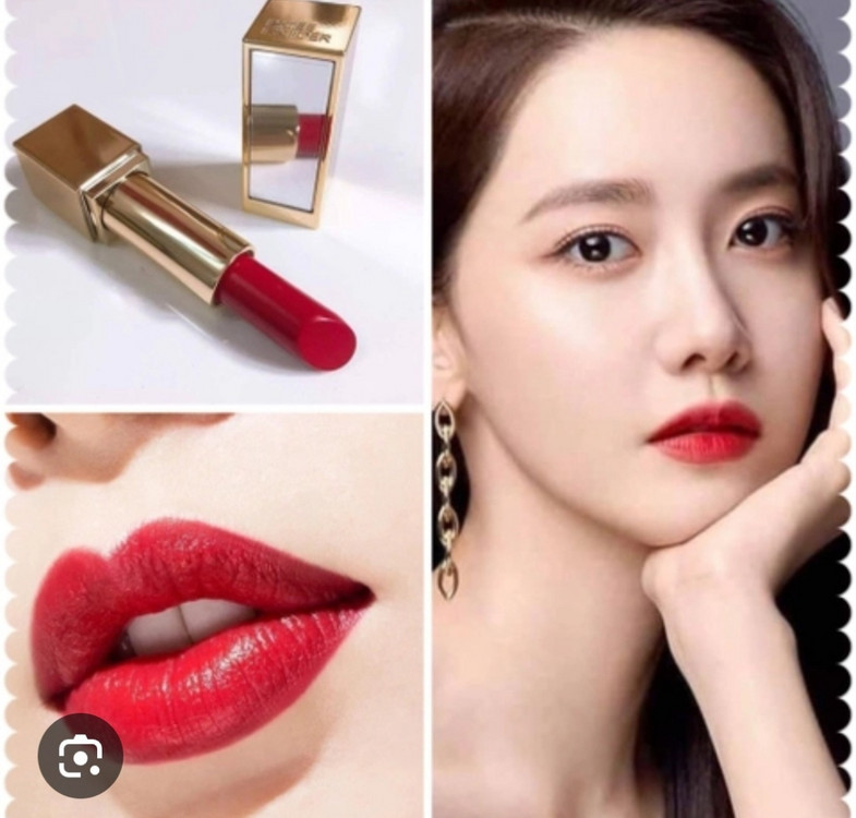에스티로더 estee lauder 한정판 퓨어 컬러 엔비 립스틱 340 엔비어스 웜톤 쿨톤 레드 소녀시대 윤아 이미지