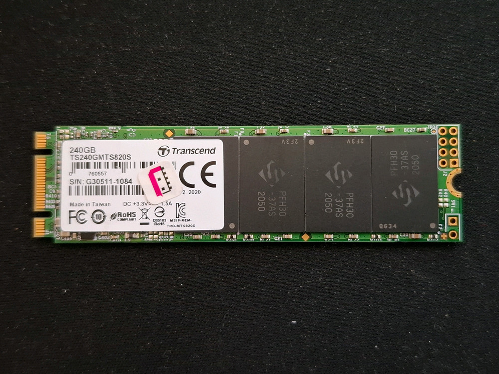 컴퓨터 저장장치 트랜센드 M.2 SATA SSD 256GB 이미지