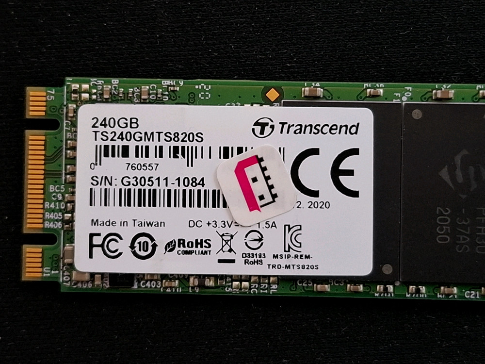 컴퓨터 저장장치 트랜센드 M.2 SATA SSD 256GB 이미지