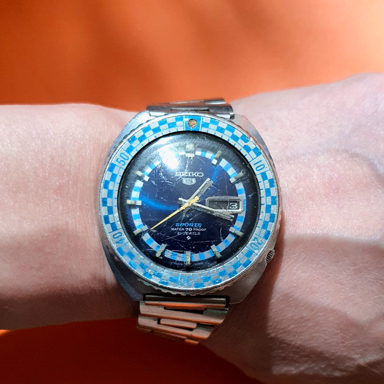 1969 Seiko 5 Sports Automatic (Ref. 6119-8300) Blue Dia세이코 5 스포츠 이미지