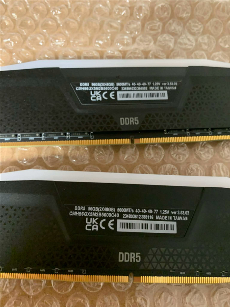 커세어 벤전스 ddr5-5600 96gb 48gb 2way 이미지